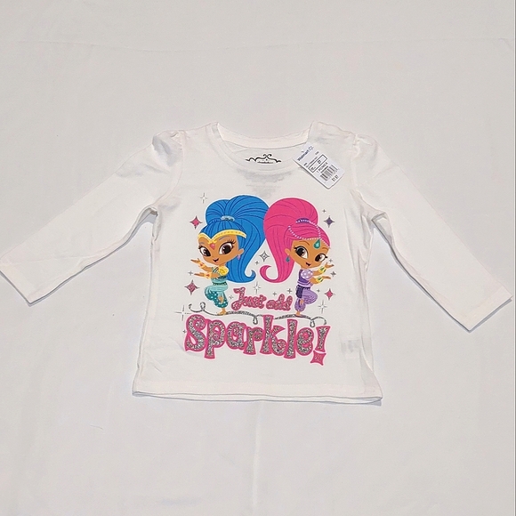 🔥SALE🔥 Shimmer & Shine Girl's Sparkly Long Sleeved Top NWT Sizes 2T, 3T & 4T - Picture 1 of 6
